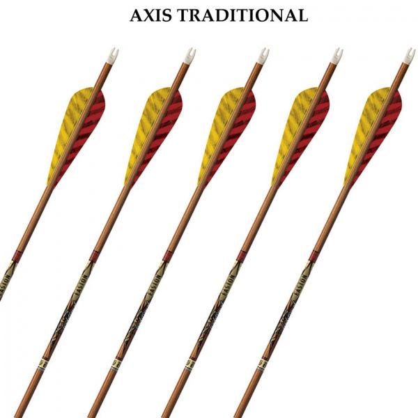 Стрела лучная AXIS TRADITIONAL (натуральное оперение) 400